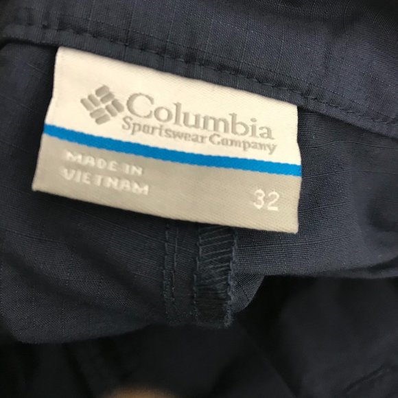 Columbia PFG Men's 32 Shorts Navy Blue Fishing Outdoor Active 100% Polyester B2 - Picture 6 of 8